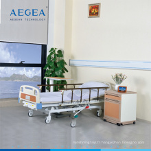 Lit d&#39;hôpital de pompe hydraulique mobile clinique de main courante d&#39;al-alliage d&#39;AG-BMY001 pour des patients